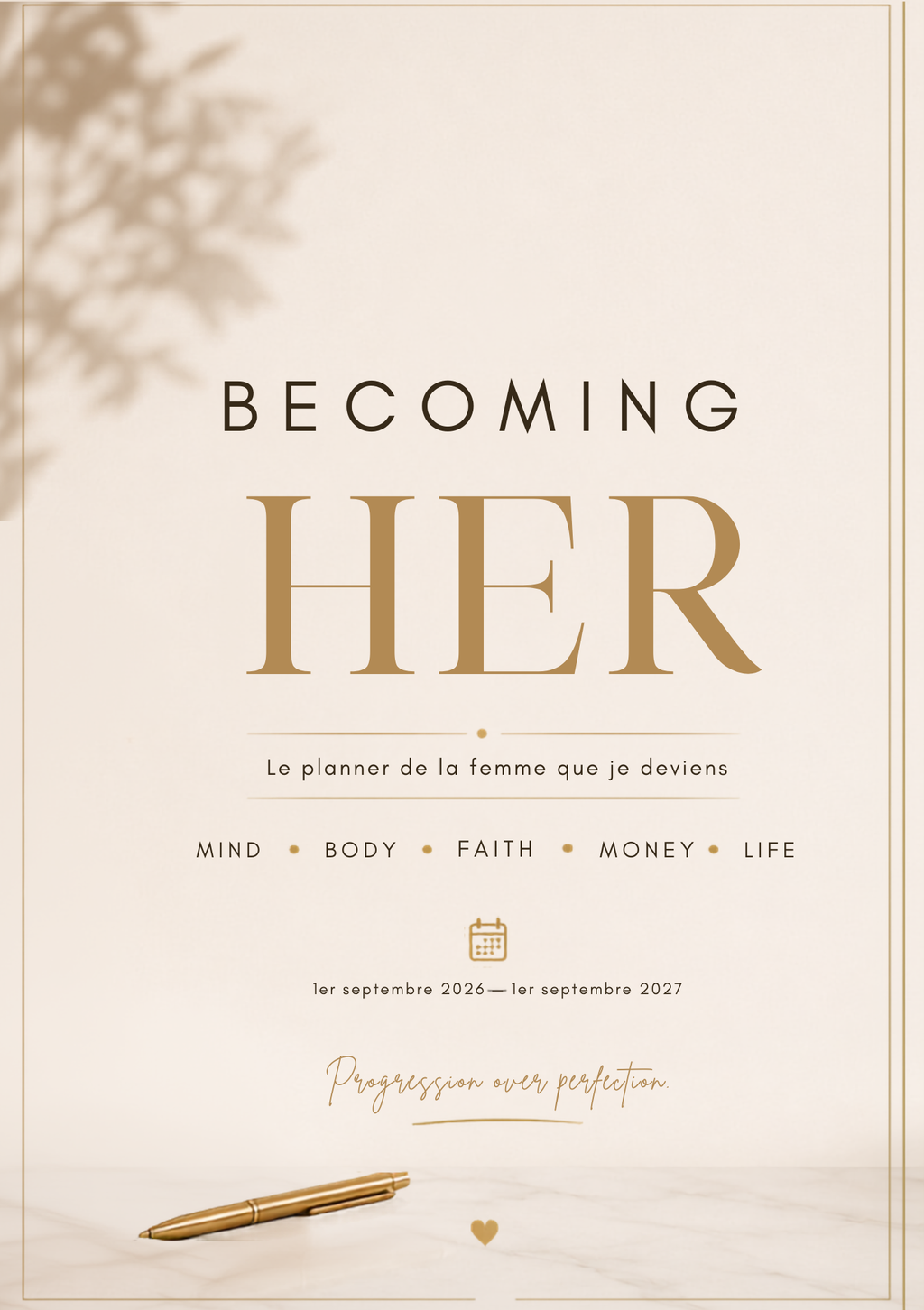 BECOMING HER planner papier