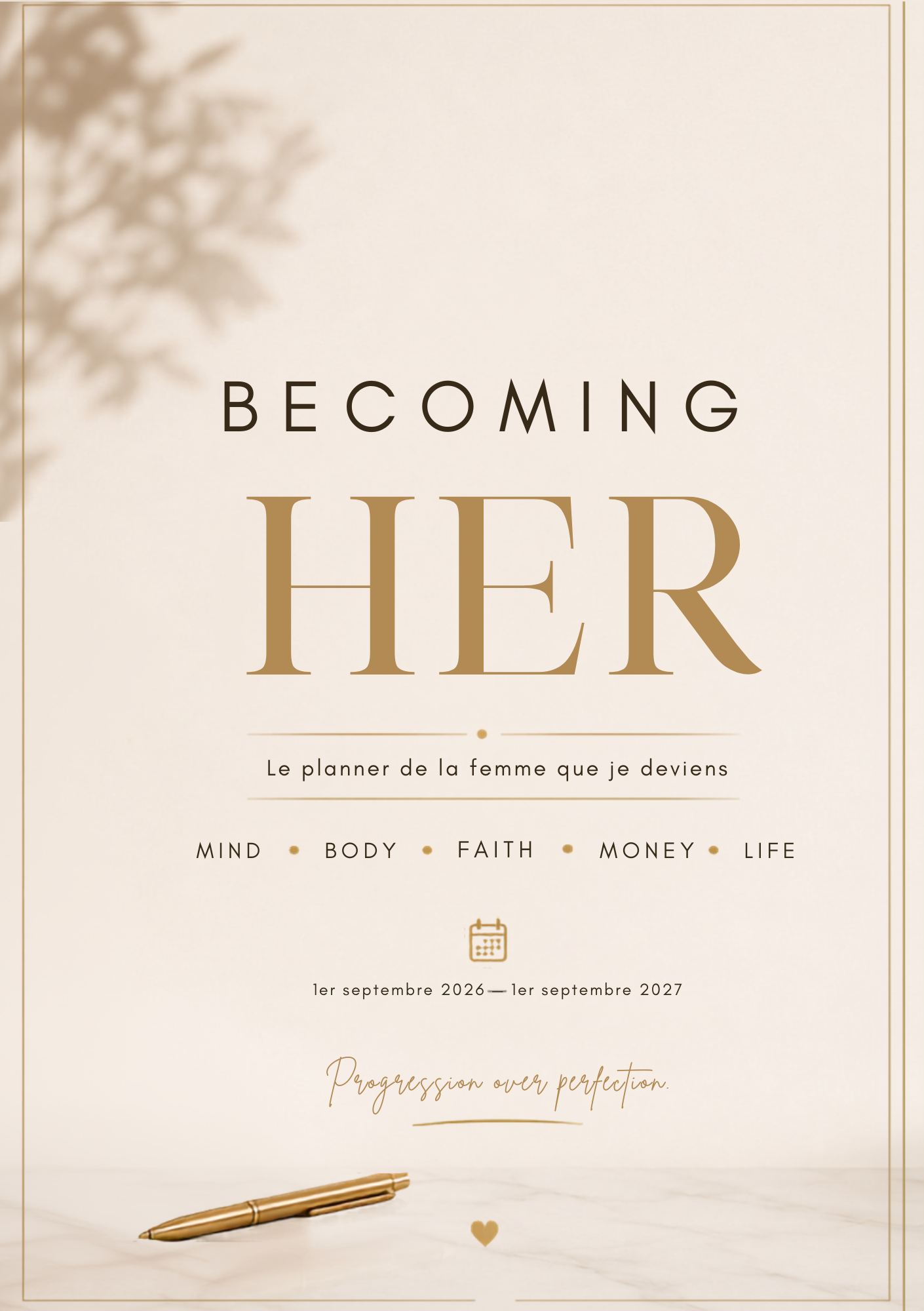 BECOMING HER planner papier